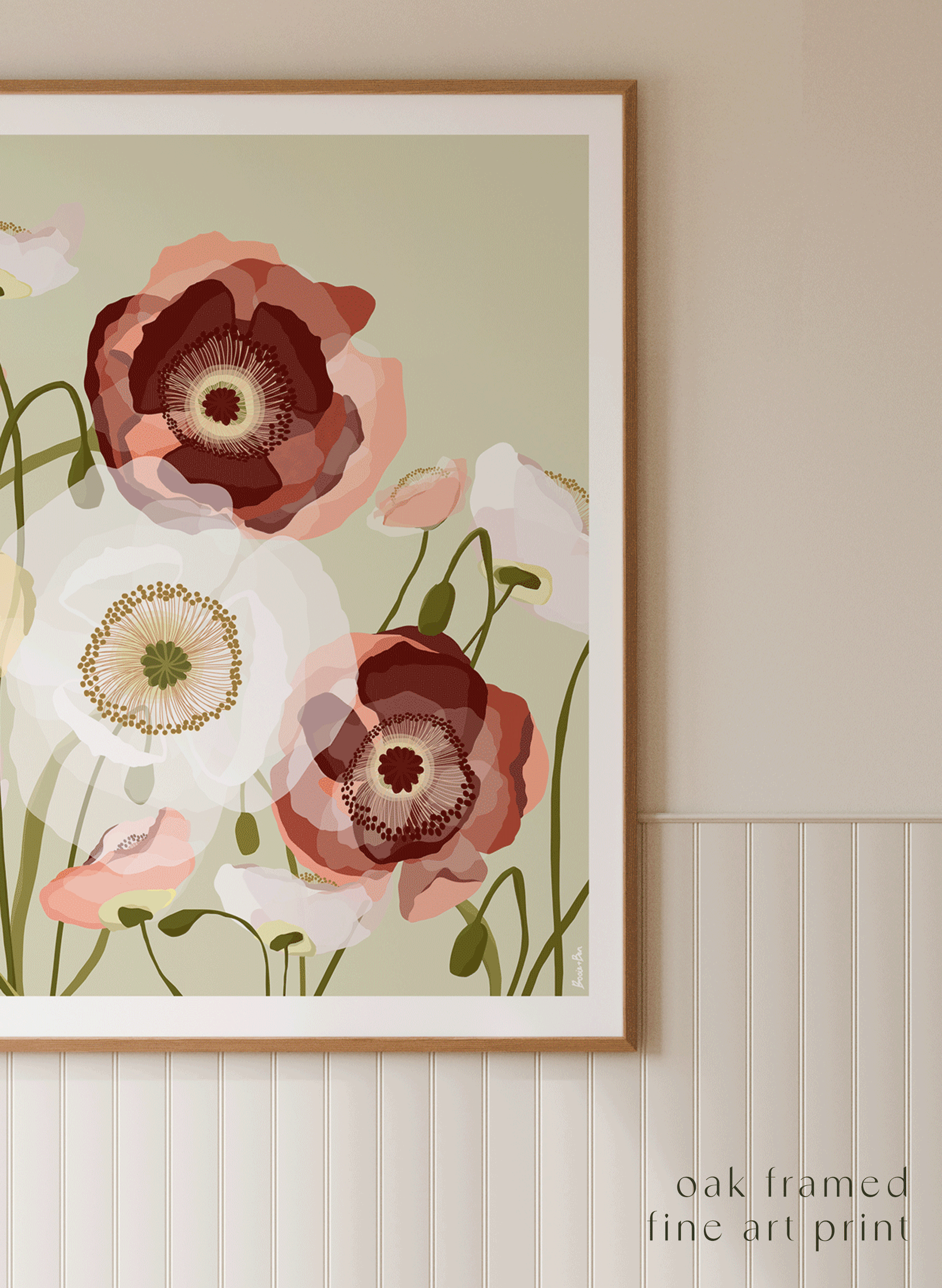 FIELD OF POPPIES ~ PISTACHIO