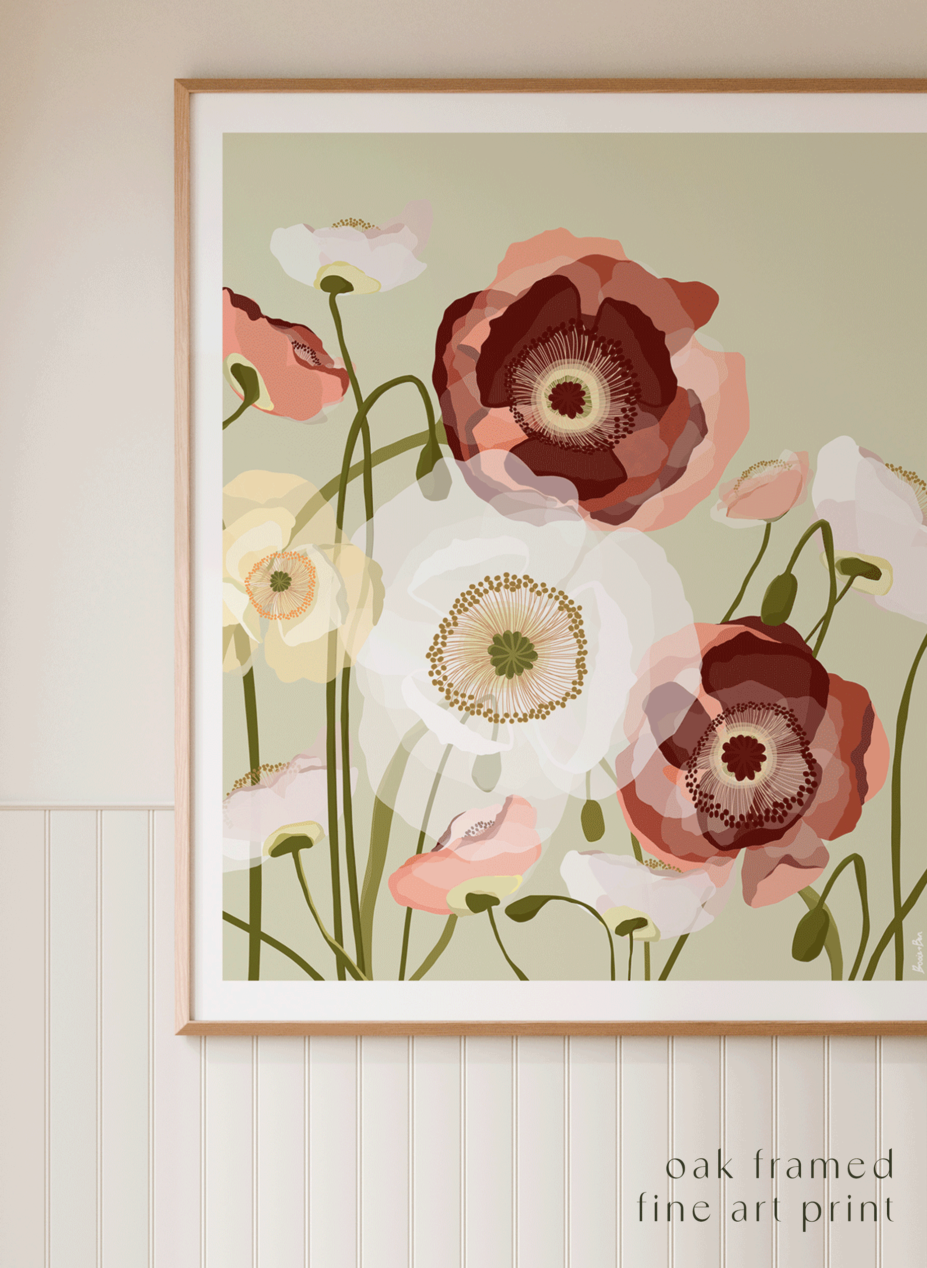 FIELD OF POPPIES ~ PISTACHIO