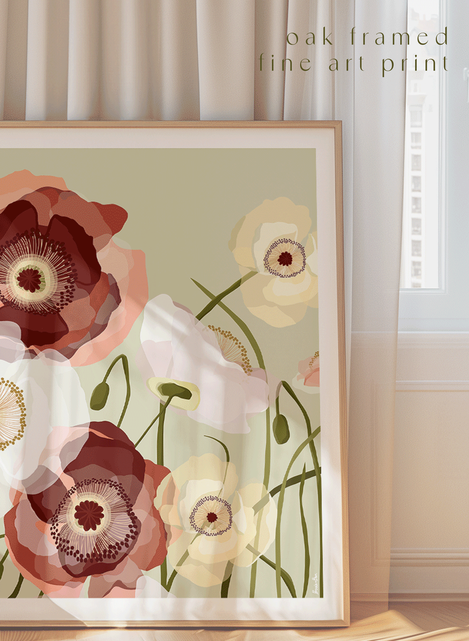 POPPY MEADOW ~ PISTACHIO