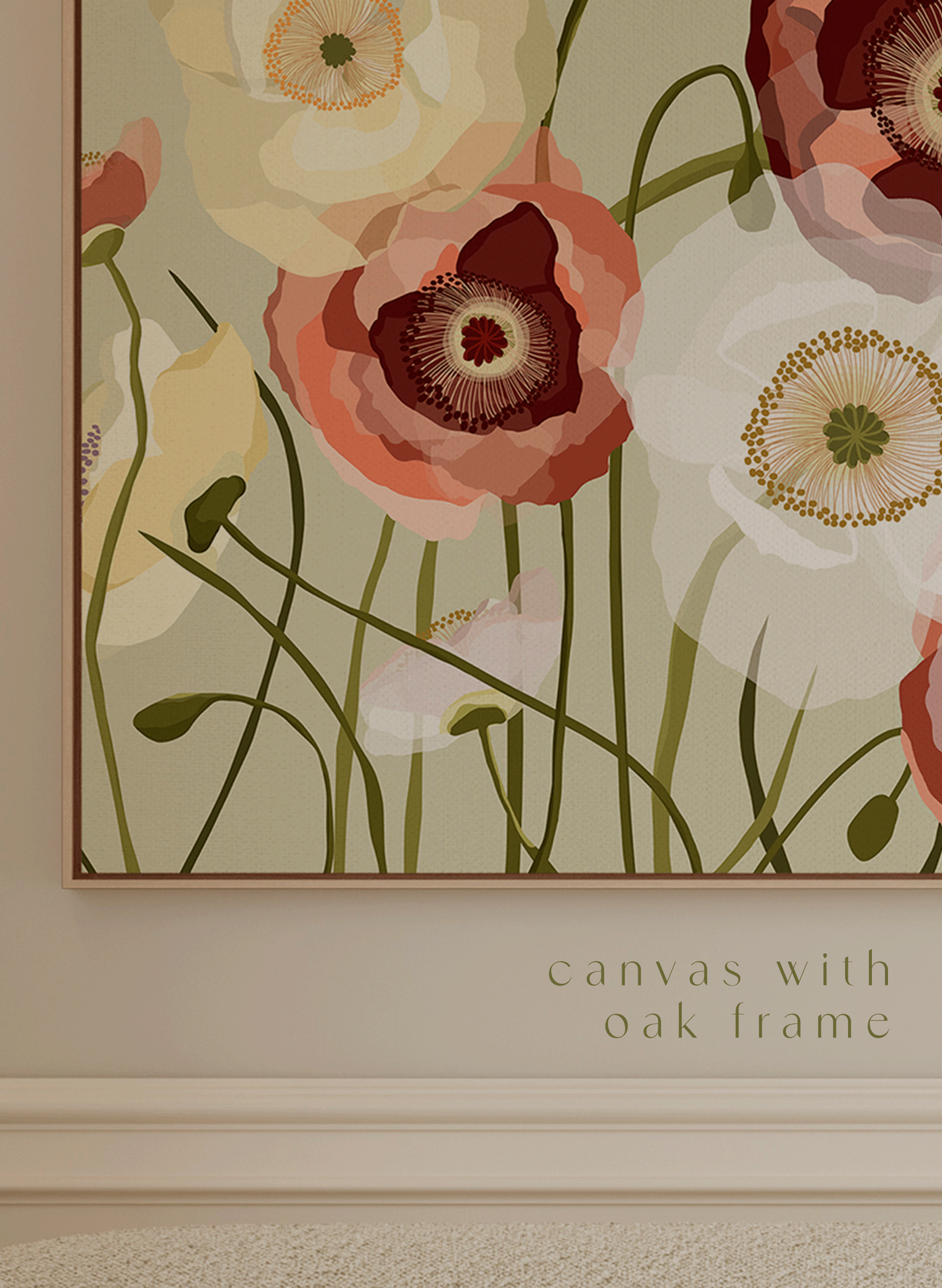 POPPY MEADOW ~ PISTACHIO